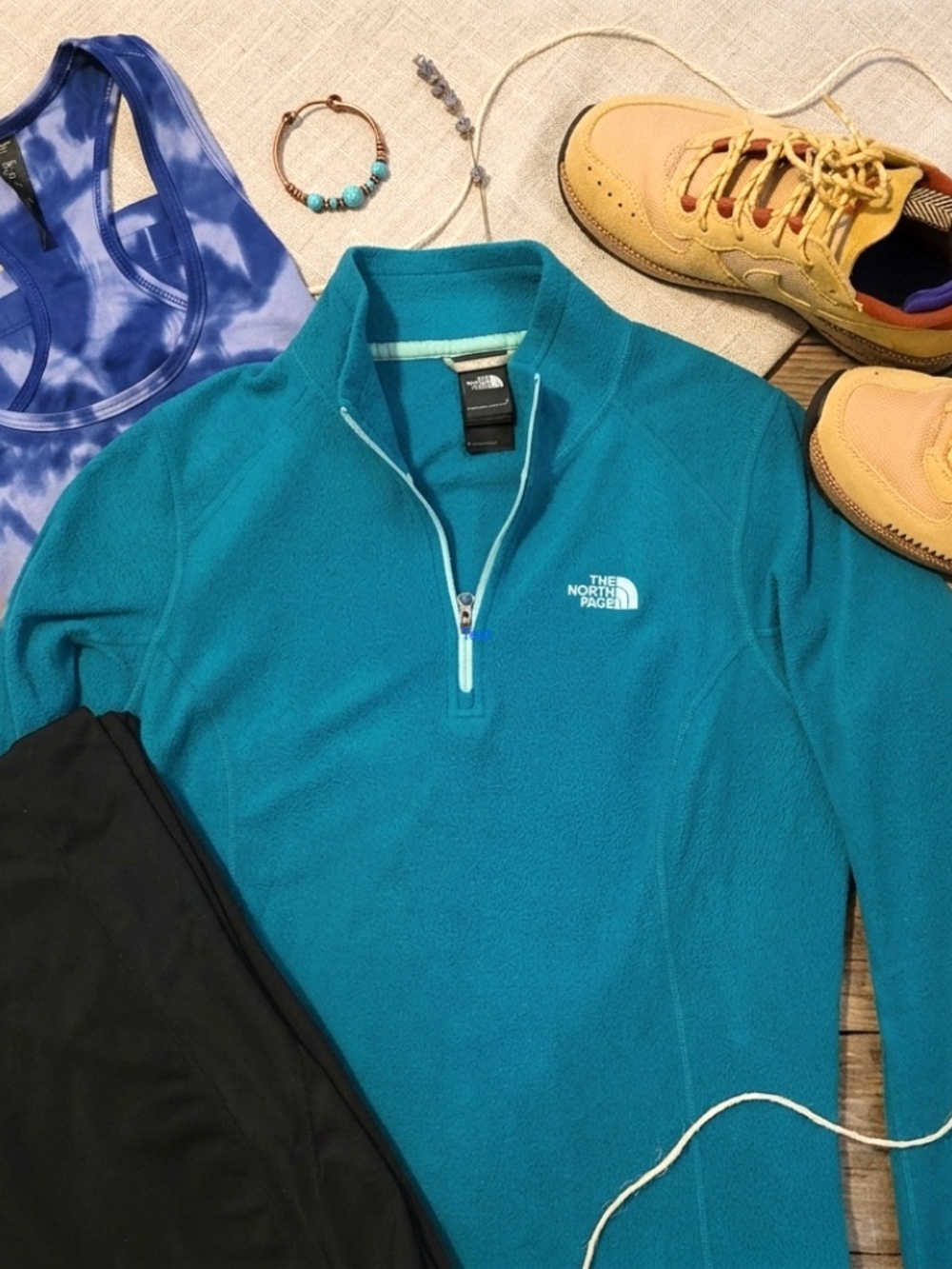 North Face Gorpcore Teal Osito Jacket M EUC #gorpcore #outdoors #fleece